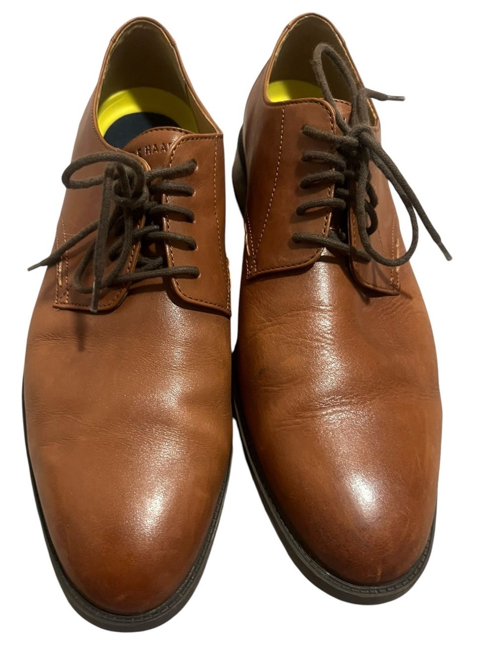 Cole Haan Men's Tan Leather Lace-Up Oxfords